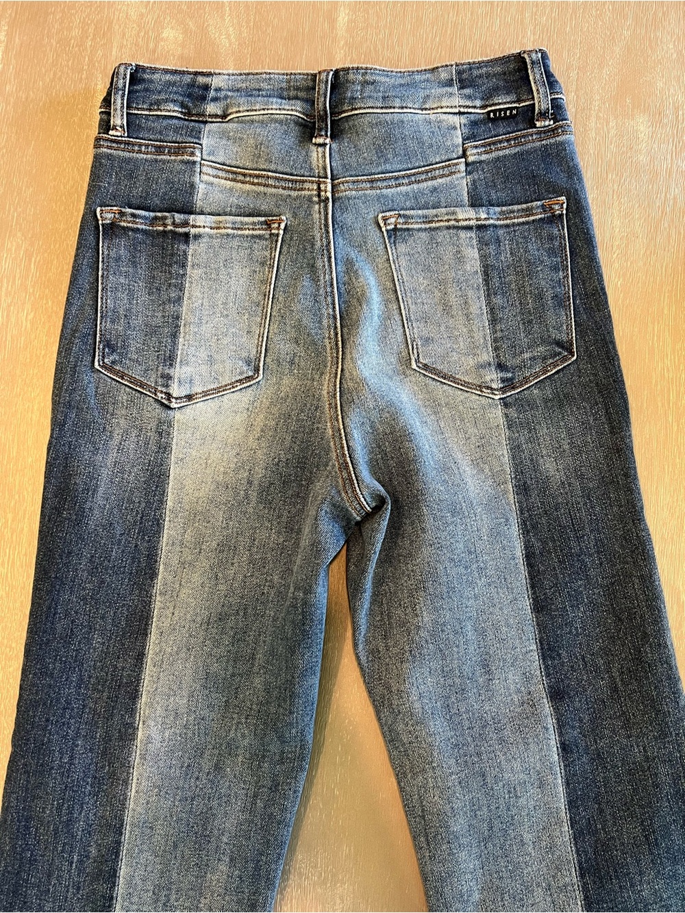 Risen Jeans High-Rise Two-Tone Blue Women's denim Jeans size 9/29 - Picture 5 of 13